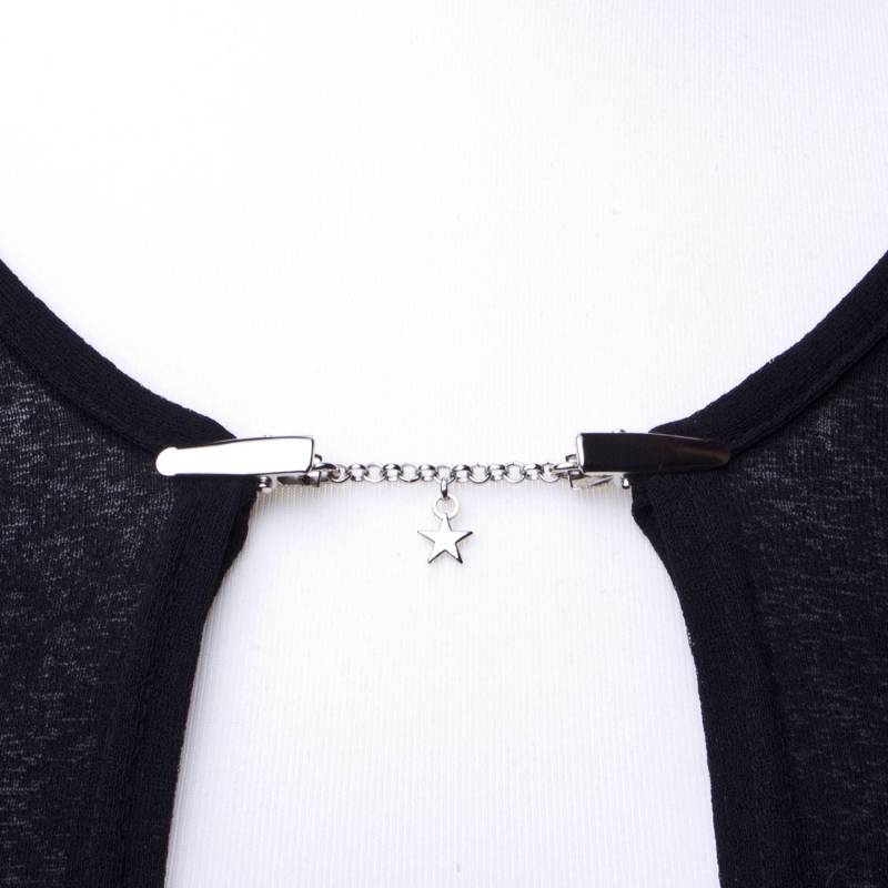 Silberne Stern Strickjacke Clip Kette Schal Halter, Pullover Befestigung Silberne Stern Strickjacke Clip Kette Schal Halter, Pullover Befestigung von inspira