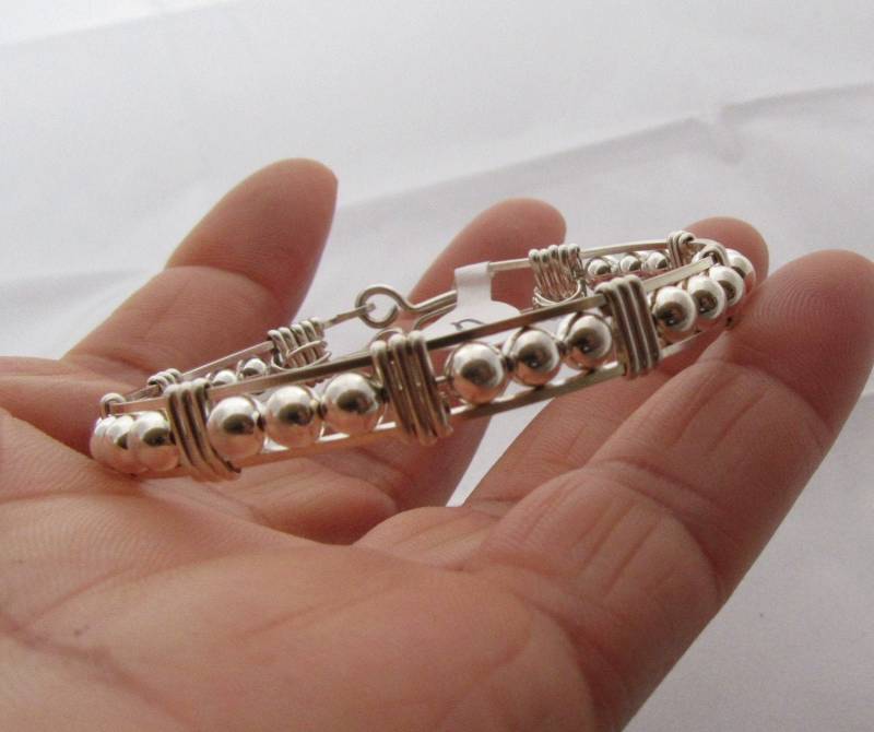 Wsb-0065, Sterling Silber Armband, Handgemachtes Draht Gewickelt Armreif, Gewickelt, Schmuck Wsb-0065, Sterling Silber Armband, Handgemachtes Draht Gewickelt Armreif, Gewickelt, Schmuck von inspiredcreationsco