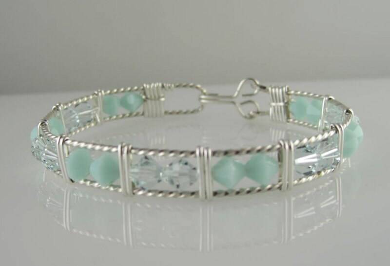 Wsb-0075, Swarovski Armband, Handgemachtes Kristall Wire Wrapped, Bangle, Wrapped Armband Wsb-0075, Swarovski Armband, Handgemachtes Kristall Wire Wrapped, Bangle, Wrapped Armband von inspiredcreationsco