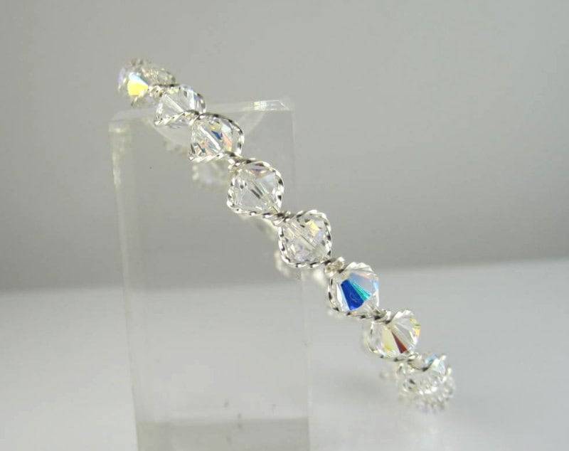 Wsb-0108, Crystal Swarovski Armband, Handgemachtes Kristall Wire Wrapped, Bangle, Wrapped Armband Wsb-0108, Crystal Swarovski Armband, Handgemachtes Kristall Wire Wrapped, Bangle, Wrapped Armband von inspiredcreationsco