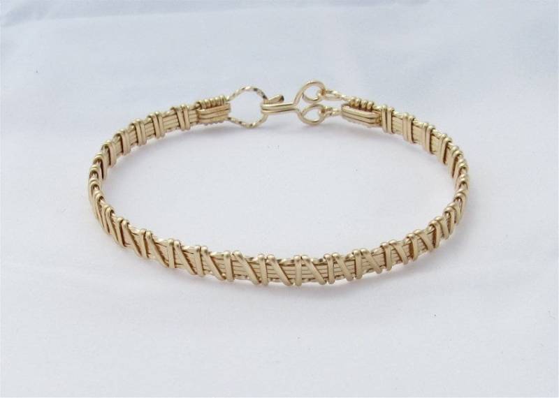 Wsb-0117, Gold Filled Armband, Goldarmband, Handgemachtes Wire Wrapped Armreif Wsb-0117, Gold Filled Armband, Goldarmband, Handgemachtes Wire Wrapped Armreif von inspiredcreationsco