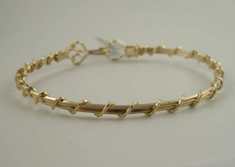 Wsb-0118, Gold Filled Armband, Goldarmband, Handgemachtes Wire Wrapped Armreif Wsb-0118, Gold Filled Armband, Goldarmband, Handgemachtes Wire Wrapped Armreif von inspiredcreationsco