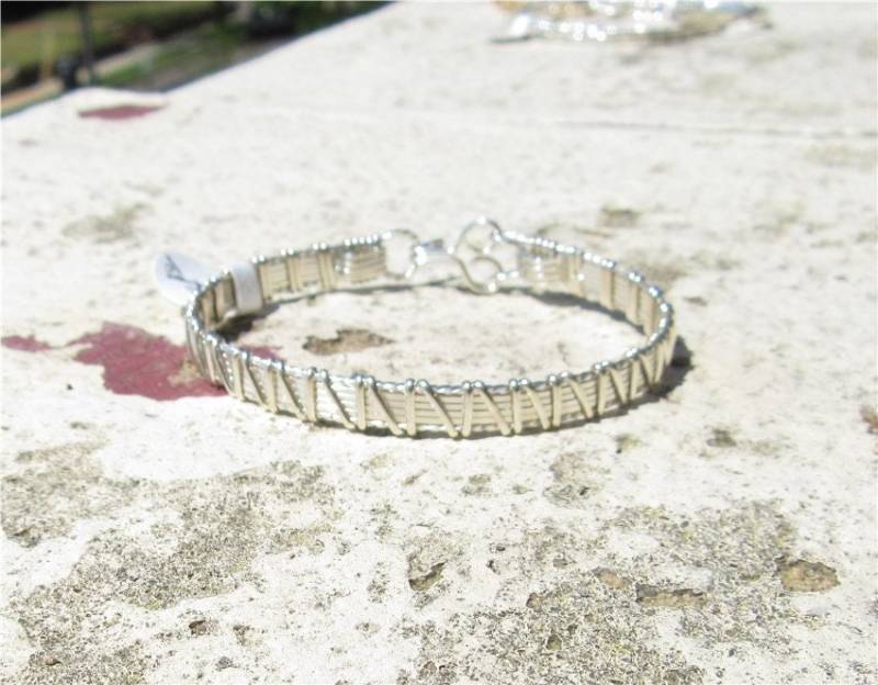 Wsb-0119, Sterling Silber Armband , Handgemachtes Armband, Wire Wrapped Armreif Wsb-0119, Sterling Silber Armband , Handgemachtes Armband, Wire Wrapped Armreif von inspiredcreationsco