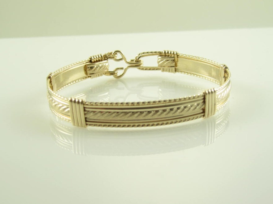 Wsb-0164, Gold Filled Armband, Goldarmband, Handgemachtes Wire Wrapped Armreif von inspiredcreationsco