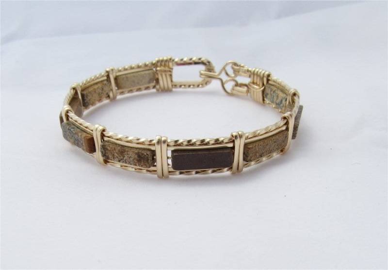 Wsb-0165, Bronzit Armband, Edelstein Handgemachtes Wire Wrapped, Braunes Armband Wsb-0165, Bronzit Armband, Edelstein Handgemachtes Wire Wrapped, Braunes Armband von inspiredcreationsco