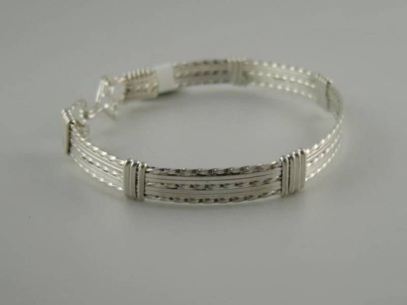 Wsb-0196, Armband Aus Sterlingsilber, Silberarmband, Handgemachtes Armband, Draht Gewickelt Armreif, Gewickelt, Schmuck Wsb-0196, Armband Aus Sterlingsilber, Silberarmband, Handgemachtes Armband, Draht Gewickelt Armreif, Gewickelt, Schmuck von inspiredcreationsco