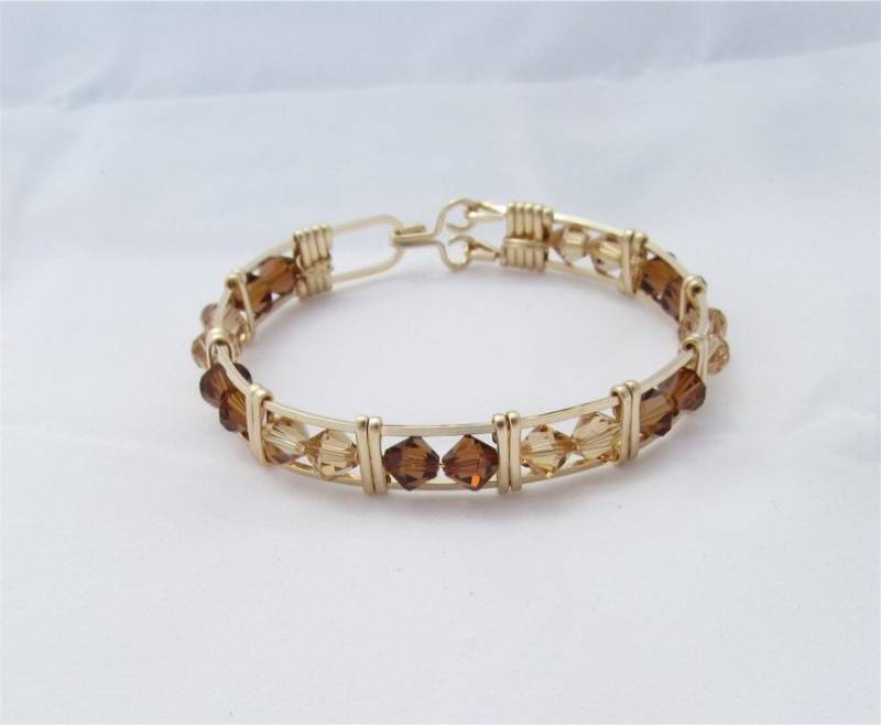Wsb-0209, Swarovski Armband, Handgemachtes Kristall Wire Wrapped, Bangle, Wrapped Armband Wsb-0209, Swarovski Armband, Handgemachtes Kristall Wire Wrapped, Bangle, Wrapped Armband von inspiredcreationsco