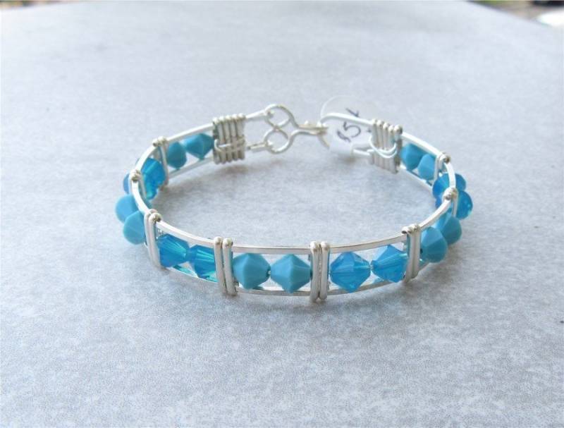 Wsb-0254, Swarovski Armband, Handgemachtes Kristall Wire Wrapped, Bangle, Wrapped Armband Wsb-0254, Swarovski Armband, Handgemachtes Kristall Wire Wrapped, Bangle, Wrapped Armband von inspiredcreationsco