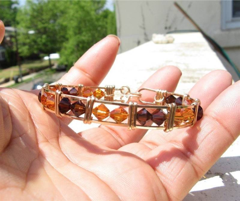 Wsb-0269, Swarovski Armband, Handgemachtes Kristall Wire Wrapped, Bangle, Wrapped Armband Wsb-0269, Swarovski Armband, Handgemachtes Kristall Wire Wrapped, Bangle, Wrapped Armband von inspiredcreationsco