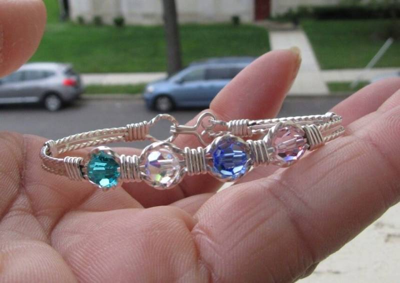 Wsb-0305, Swarovski Armband, Handgemachtes Kristall Wire Wrapped, Bangle, Wrapped Armband Wsb-0305, Swarovski Armband, Handgemachtes Kristall Wire Wrapped, Bangle, Wrapped Armband von inspiredcreationsco