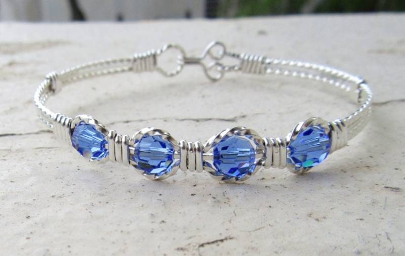 Wsb-0306, Swarovski Armband, Handgemachtes Kristall Wire Wrapped, Bangle, Wrapped Armband Wsb-0306, Swarovski Armband, Handgemachtes Kristall Wire Wrapped, Bangle, Wrapped Armband von inspiredcreationsco
