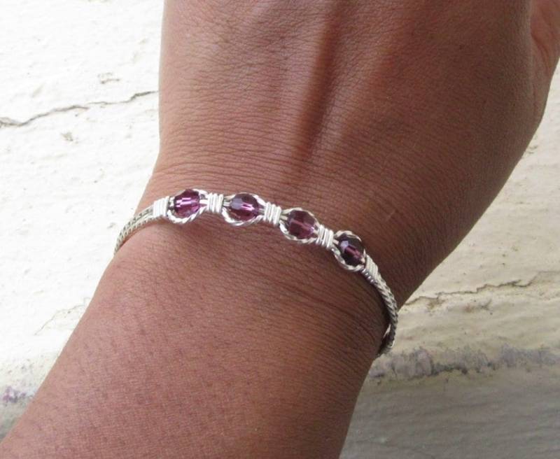 Wsb-0308, Swarovski Armband, Handgemachtes Kristall Wire Wrapped, Bangle, Wrapped Armband Wsb-0308, Swarovski Armband, Handgemachtes Kristall Wire Wrapped, Bangle, Wrapped Armband von inspiredcreationsco
