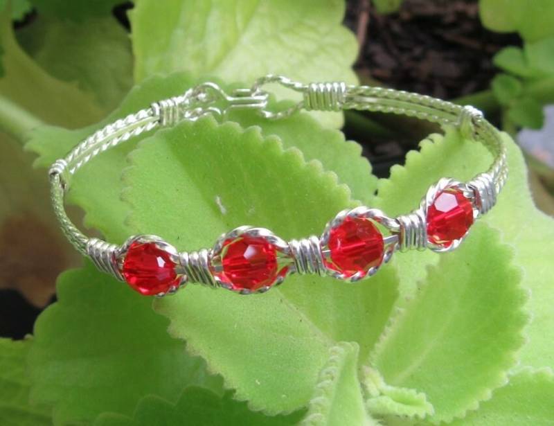 Wsb-0314, Swarovski Armband, Handgemachtes Kristall Wire Wrapped, Bangle, Wrapped Armband Wsb-0314, Swarovski Armband, Handgemachtes Kristall Wire Wrapped, Bangle, Wrapped Armband von inspiredcreationsco