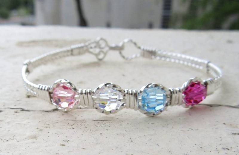 Wsb-0317, Swarovski Armband, Handgemachtes Kristall Wire Wrapped, Bangle, Wrapped Armband Wsb-0317, Swarovski Armband, Handgemachtes Kristall Wire Wrapped, Bangle, Wrapped Armband von inspiredcreationsco