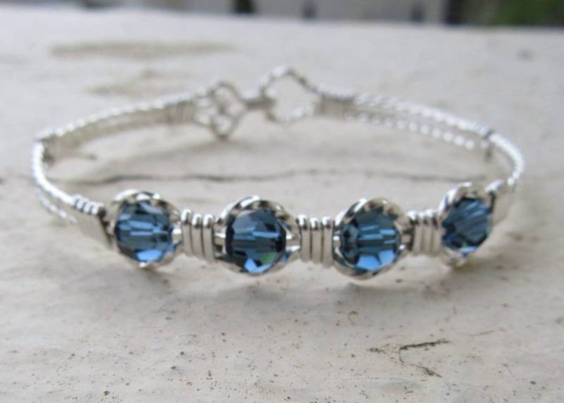 Wsb-0318, Swarovski Armband, Handgemachtes Kristall Wire Wrapped, Bangle, Wrapped Armband Wsb-0318, Swarovski Armband, Handgemachtes Kristall Wire Wrapped, Bangle, Wrapped Armband von inspiredcreationsco