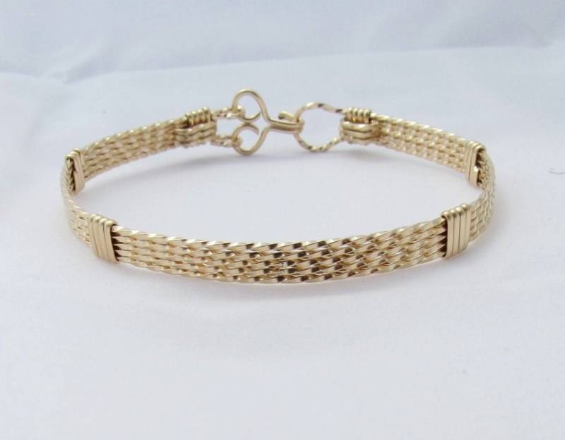 Wsb-0319, Gold Filled Armband, Goldarmband, Handgemachtes Wire Wrapped Armreif Wsb-0319, Gold Filled Armband, Goldarmband, Handgemachtes Wire Wrapped Armreif von inspiredcreationsco