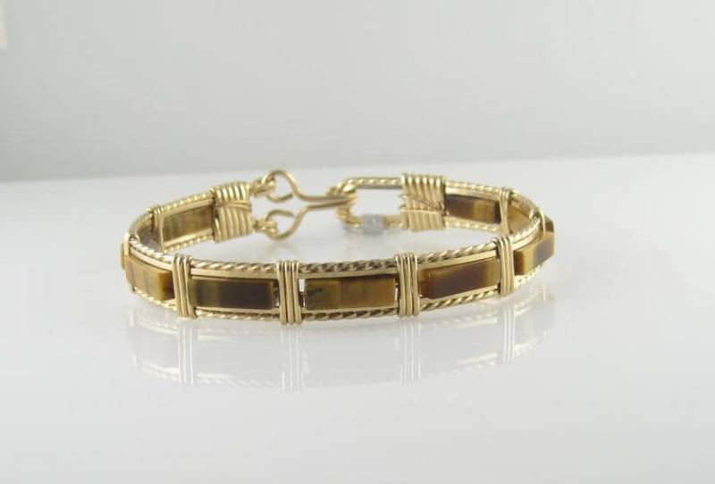 Wsb-1018, Tigerauge Armband, Handgemachtes Edelstein Wire Wrapped, Armreif, Wrapped Braunes Armband Wsb-1018, Tigerauge Armband, Handgemachtes Edelstein Wire Wrapped, Armreif, Wrapped Braunes Armband von inspiredcreationsco