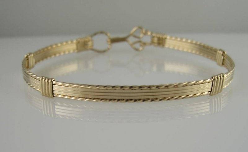 Wsb-1130, Gold Filled Armband, Handgemachtes Wire Wrapped Armreif von inspiredcreationsco