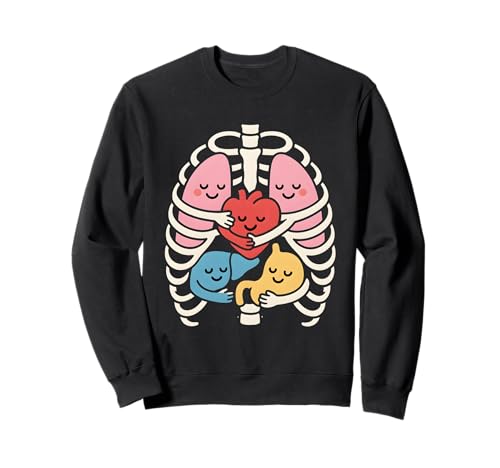 Lustige menschliche Anatomie Lächelnde Kinder Sweatshirt Lustige menschliche Anatomie Lächelnde Kinder Sweatshirt von internal organs of human body