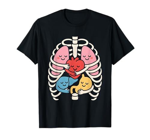 Lustige menschliche Anatomie Lächelnde Kinder T-Shirt Lustige menschliche Anatomie Lächelnde Kinder T-Shirt von internal organs of human body
