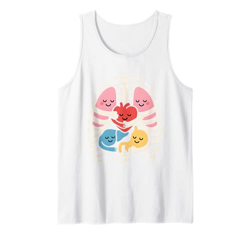 Lustige menschliche Anatomie Lächelnde Kinder Tank Top Lustige menschliche Anatomie Lächelnde Kinder Tank Top von internal organs of human body