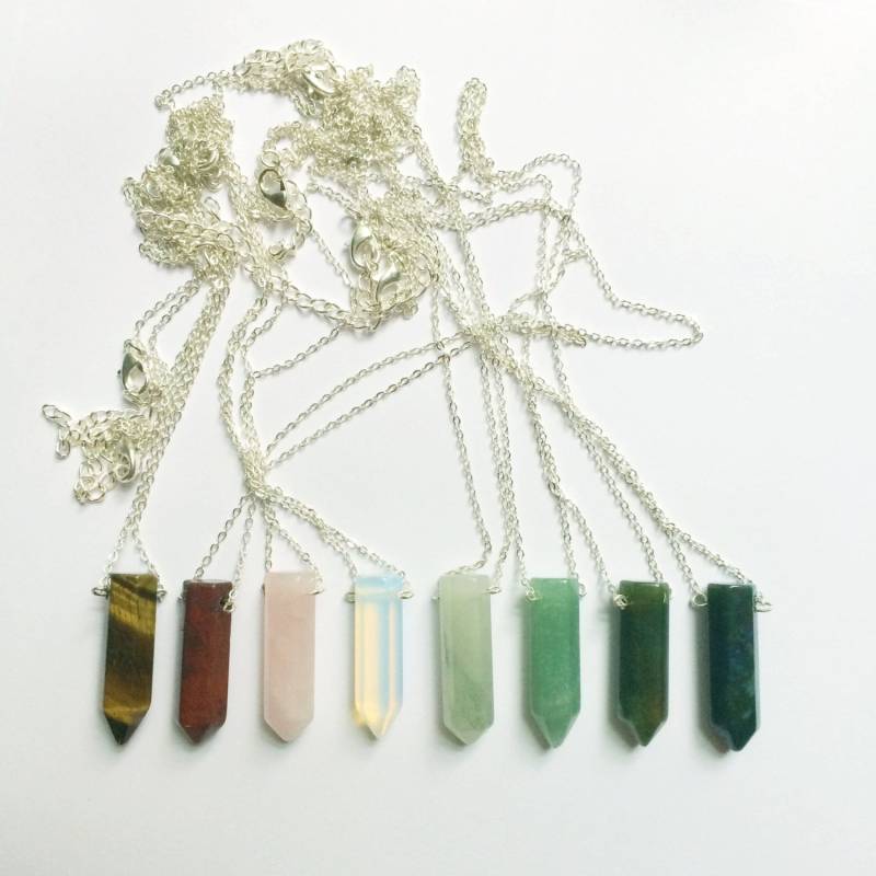 Baby Heilstein Bleistift Anhänger Halskette Baby Heilstein Bleistift Anhänger Halskette von intimeofroses3