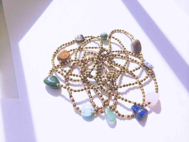 Einfache Heilung Edelstein Perlen Stapelarmband [Kaufen 2, Bekommen Sie 1 Gratis; Individuelle Heilsteine] von intimeofroses3