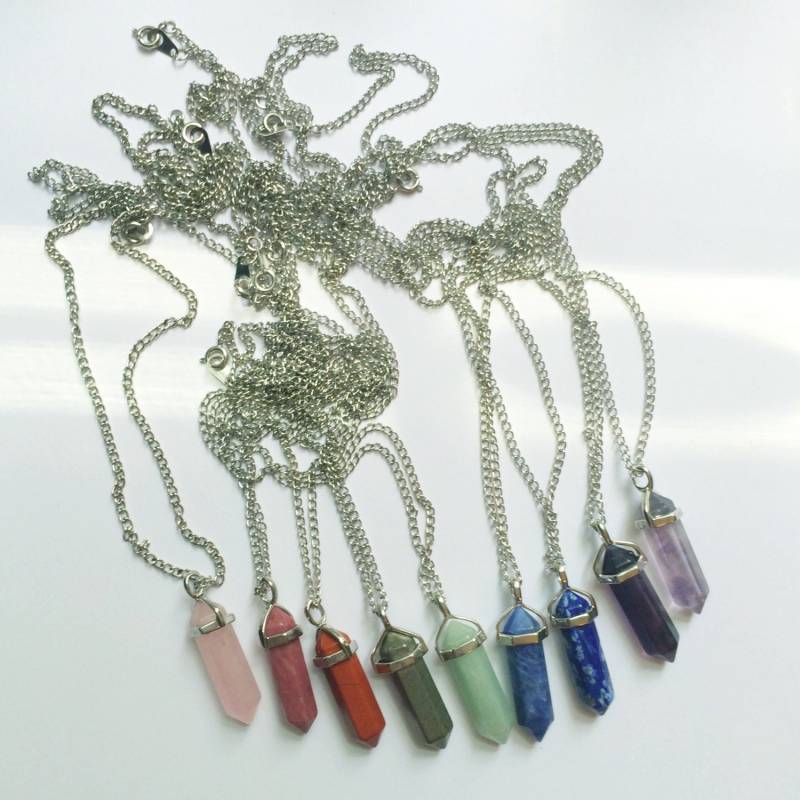 Kristall Anhänger Silber Halskette von intimeofroses3