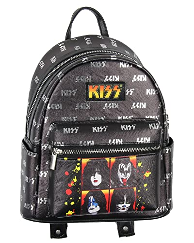 KISS Starchild Demon Spaceman Catman 70s Rock Band Toss Print Mini Backpack von INTIMO