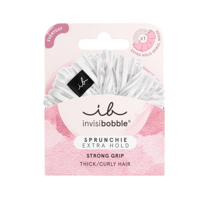 invisibobble Haargummi Haarband Sprunchie Extra Hold Reinweiß von invisibobble