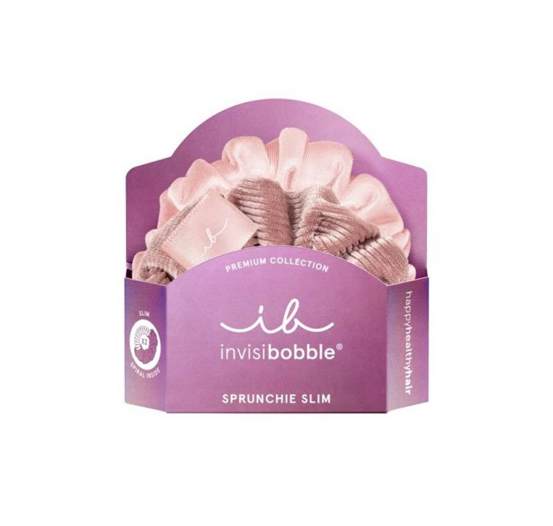 invisibobble Haargummi Haarband Sprunchie Slim Premium La Vie en Rose 2 Stück von invisibobble