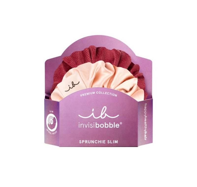 invisibobble Haargummi Haarband Sprunchie Slim Premium You Make me Blush 2 Stück von invisibobble