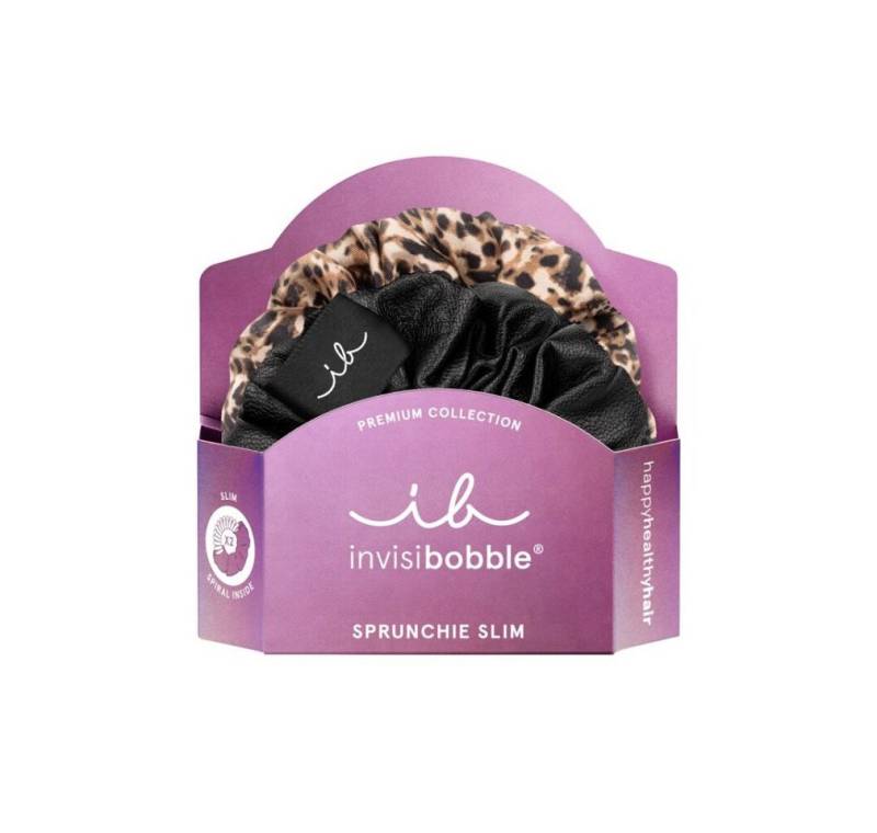 invisibobble Haargummi Haargummi Sprunchie Slim Premium Leo ist das neue Schwarz 2 Stück von invisibobble