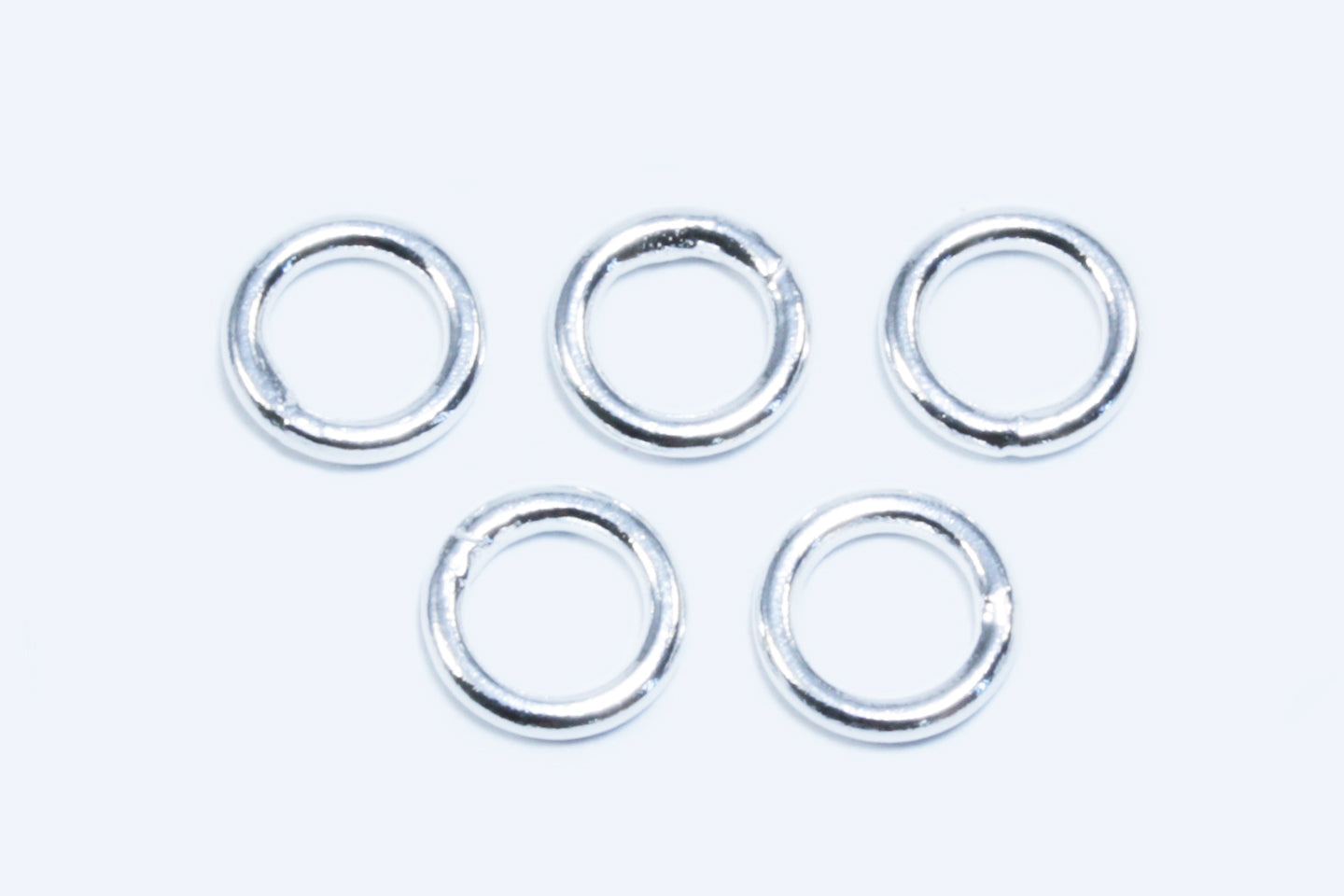 Binderinge aus 925 Silber, Ø 8 mm, geschlossen Binderinge aus 925 Silber, Ø 8 mm, geschlossen von inwaria