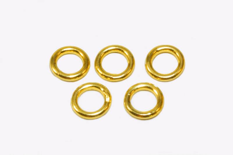 Binderinge aus 925 Silber vergoldet, Ø 6 mm, geschlossen von inwaria