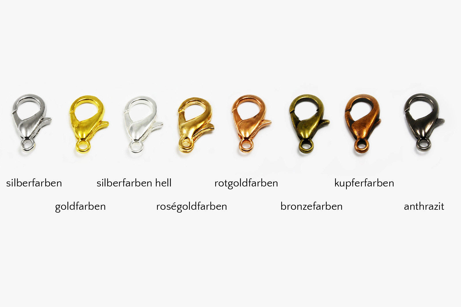 Karabiner Verschluss, 16 mm Goldfarben / 5 Stück Karabiner Verschluss, 16 mm Goldfarben / 5 Stück von inwaria