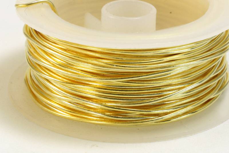 Schmuckdraht aus 925 Silber vergoldet, Ø 0,7 mm von inwaria