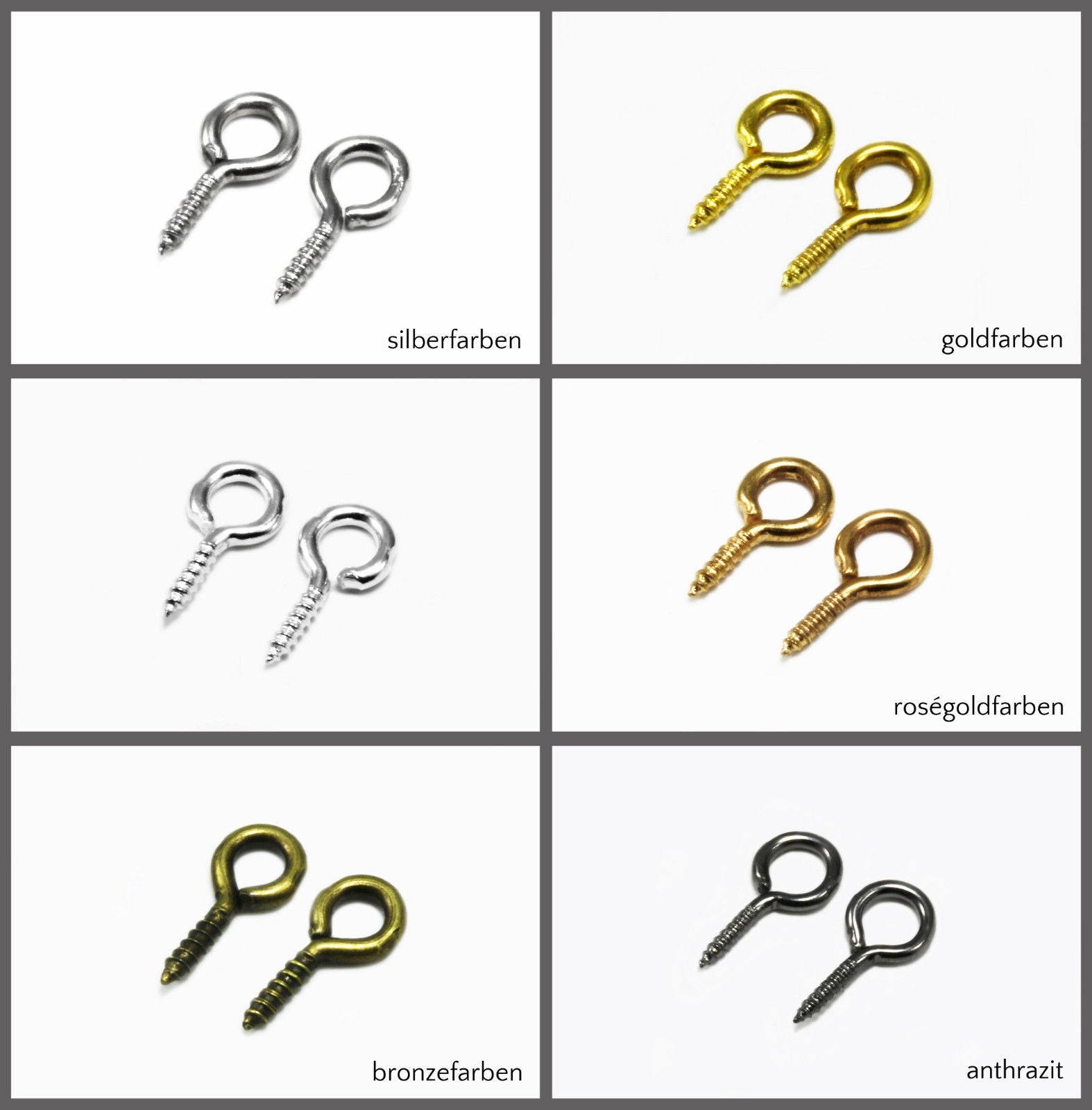 Schraubösen, 6 x 13 mm, mit Gewinde von inwaria