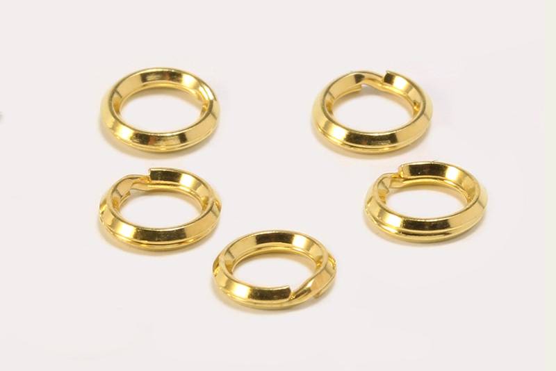 Spaltringe aus 925 Silber vergoldet, Ø 6 mm von inwaria