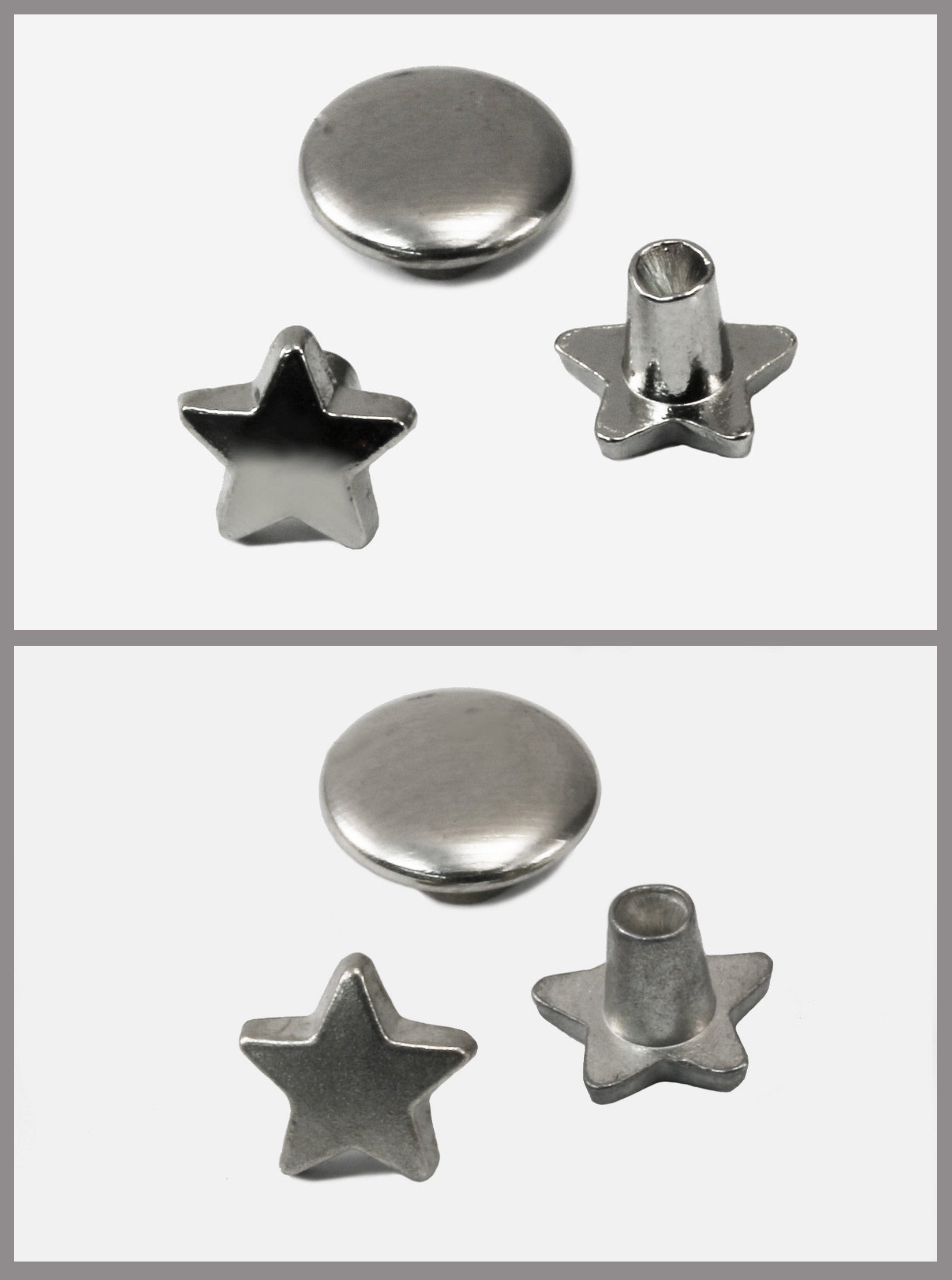 Zierniete Stern, mini, 6 mm von inwaria