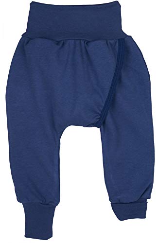 iobio™ Crawlers W-Free™ Splitpants - Windelfrei Schlitzhose aus Bio Baumwolle (Dunkelblau, 50/56) von iobio