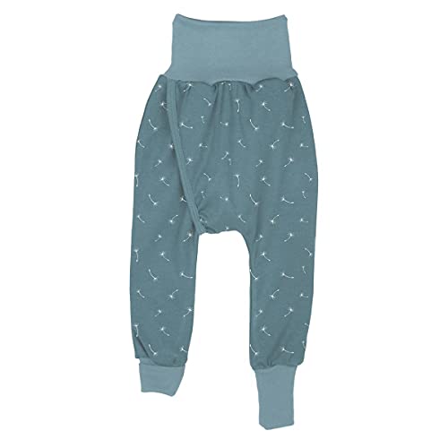 iobio™ Crawlers W-Free™ Splitpants - Windelfrei Schlitzhose aus Bio Baumwolle (Vintage Blue Dandelion, 50/56) von iobio