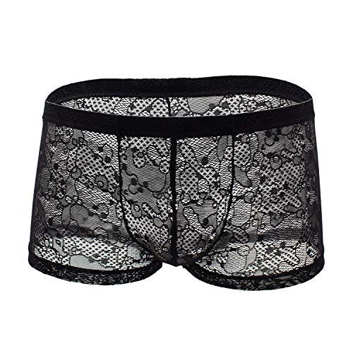 iooico Herren Boxershorts, weiche Mesh-Unterhose durchscheinende Air 3.0 Unterwäsche 1B M (12XXL) von iooico