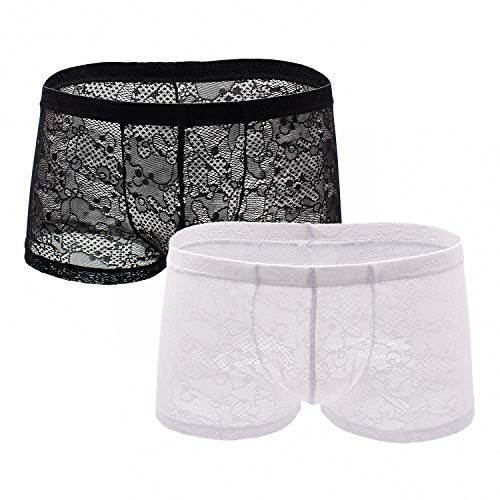 iooico Herren Boxershorts, weiche Mesh-Unterhose durchscheinende Air 3.0 Unterwäsche 2BW M (12XXL) von iooico