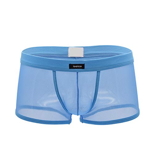 iooico Herren Boxershorts, weiche Mesh-Unterhose durchscheinende Unterwäsche 1BL Medium (09XL) von iooico