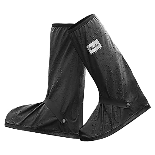 ioutdoor Regenüberschuhe Mudsavers Wasserdichte Schuhe Abdeckung Stiefel Abdeckungen Regenschutz Footies Herren Damen Füße Gamaschen mit rutschfester Sohle für Regen, Schnee, Schlamm, Schwarz , von ioutdoor