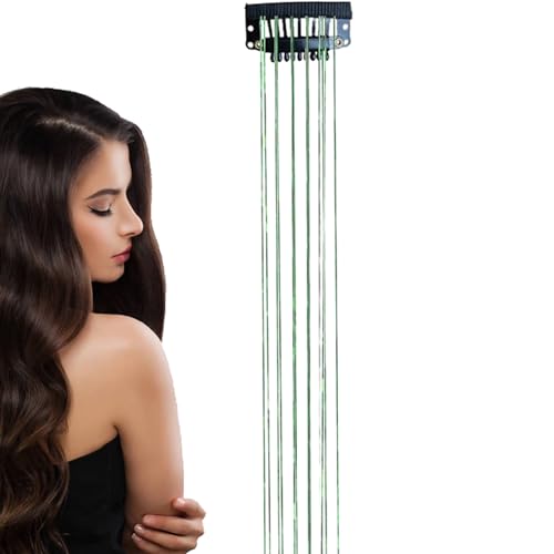 Lametta Haarspangen, Lametta Haarspangen für Kinder - 12 Stück Leuchtende Tinsel Haarverlängerungen | Funkelnde und glitzernde Haarklammern, Haarverlängerungen von ipago