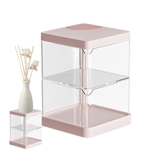 Um 360 Grad drehbarer Make-up-Organizer – um 360 Grad drehbare Organizer-Box für Desktop, Schreibtisch-Aufbewahrung, leicht zu reinigende Tasche für Datenkabel, Schreibwaren, Kosmetik, von ipago