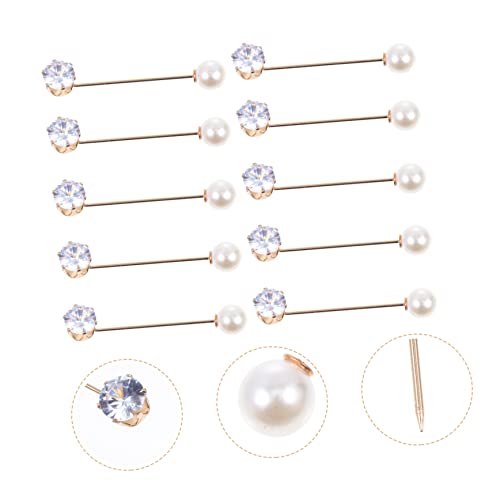 iplusmile 10 Stück Perlen Broschen Anstecknadeln für Damen Pullover Cardigan Clips Vielseitige Schmuck Broschen Eleganter Brustschmuck für Kleidung Geeignet für Feierlichkeiten und Alltag von iplusmile