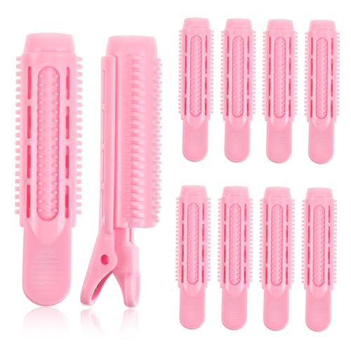 iplusmile 10 Stück Teiliges Haarroller mit Clips für Voluminöse Schonende Locken und Leichte Abs Haarklammern für Damen und Mädchen Einfaches Styling zu Hause und Unterwegs von iplusmile
